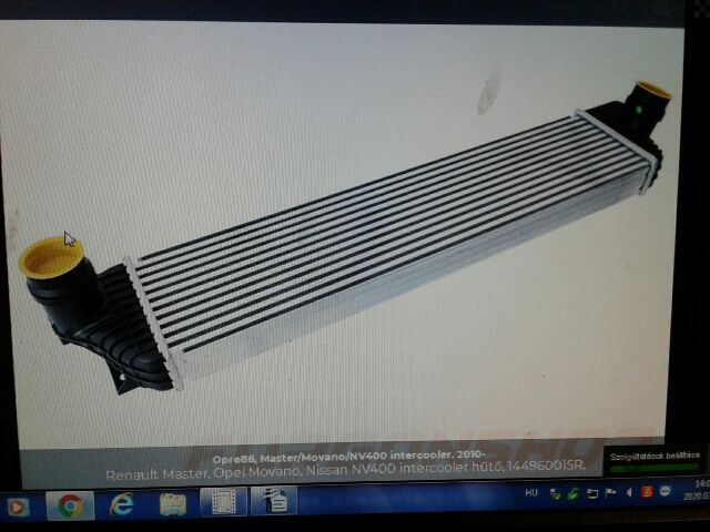 bontott RENAULT MASTER Intercooler